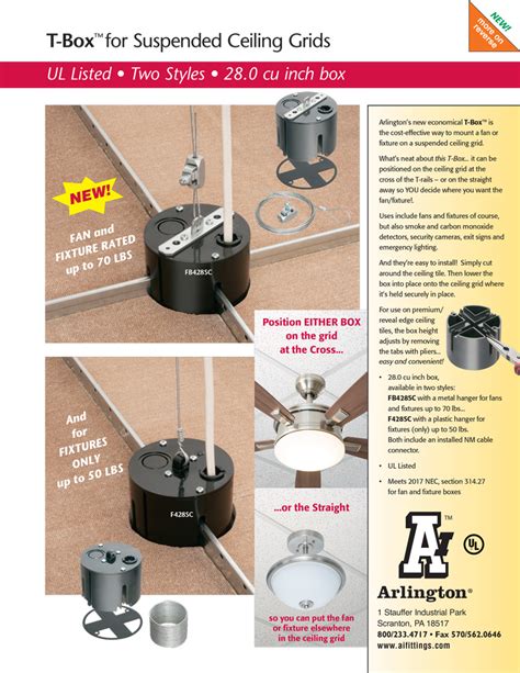 ceiling grid 4x4 junction box|arlington t box grid.